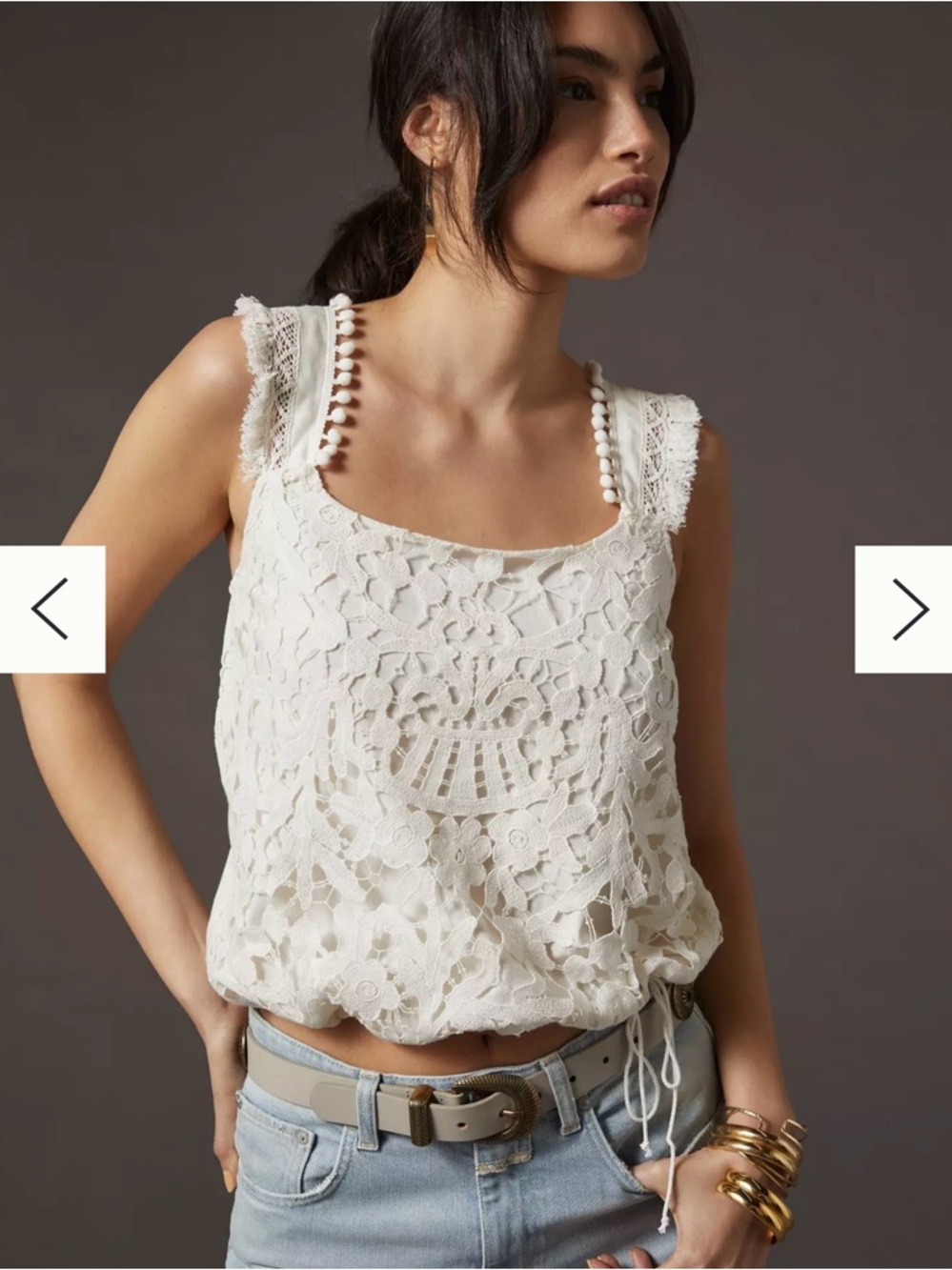 Anthropologie Tiny Macie Crochet Tank, XS